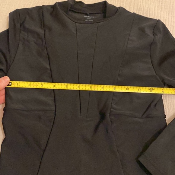 MIKOH BLACK NYLON SPANDEX MOCK NECK TOP . Size S - Picture 8 of 8